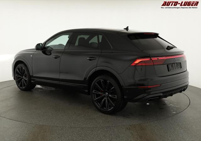 Audi Q8 50 TDI quattro qu S-LINE, Standheizung, HuD, Luft, Pano, B&O, 23-Zoll, AHK, Leder, AreaView, Optik schwarz 
