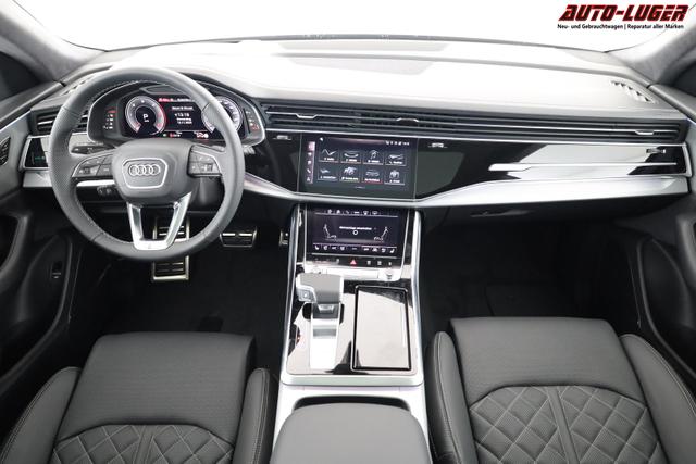 Audi Q8 50 TDI quattro qu S-LINE, Standheizung, HuD, Luft, Pano, B&O, 23-Zoll, AHK, Leder, AreaView, Optik schwarz 