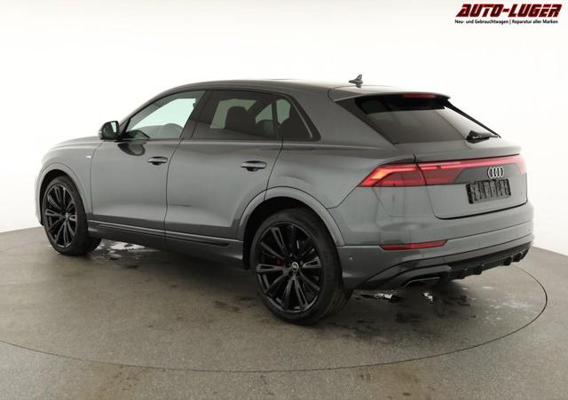Audi Q8 50 TDI quattro qu S-LINE, Standheizung, HuD, Luft, Pano, B&O, 23-Zoll, AHK, Leder, AreaView, Optik schwarz 