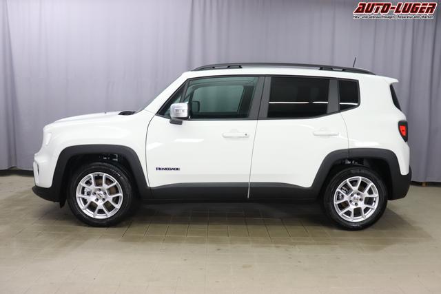 Jeep Renegade 1.5 T4 DCT7 e-Hybrid Limited 1469 96 kW296 Alpine White 020 Stoff Schwarz "Navigationssystem 7KS Winter-Paket UGM Uconnect Smartouch 8.4 mit 8,4""-Touchscreen, Navigationssystem, Bluetooth, AUX-IN-und USB sowie DAB, Apple CarPlay&Android Auto und LIVE Services 070 Seitenscheiben hinten und Heckscheibe verdunkelt Alpine White"