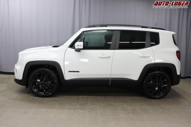 Jeep Renegade 1.5 T4 DCT7 e-Hybrid Limited 1469 96 kW296 Alpine White Leder Schwarz "Navigationssystem 01K Design-Paket Black Pack 2XL Leder-Paket 2T2 Funktions-Paket 7KS Winter-Paket UGM Uconnect Smartouch 8.4 mit 8,4""-Touchscreen, Navigationssystem, Bluetooth, AUX-IN-und USB sowie DAB, Apple CarPlay&Android Auto und LIVE Services 070 Seitenscheiben hinten und Heckscheibe verdunkelt 108 18""-Leichtmetallfelgen, schwarz glänzend 5CA Alpine White"