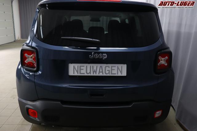 Jeep Renegade 1.6 Multijet 16V Longitude Diesel 1598 96 kW435 Blue Shade 015 Stoff schwarz "8F6 Reifen-Reparatur-Set (Kit Fix&Go) Business-Paket Longitude 070 Stark abgedunkelte Heckscheibe und Seitenscheiben hinten Blue Shade", Beispielbilder, ggf. teilweise mit Sonderausstattung