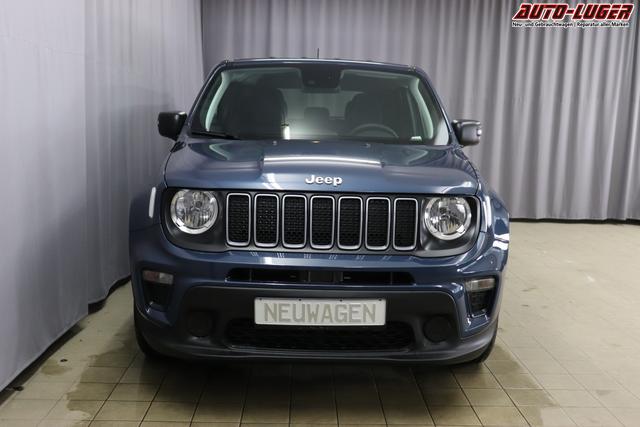 Jeep Renegade 1.6 Multijet 16V Longitude Diesel 1598 96 kW435 Blue Shade 015 Stoff schwarz "8F6 Reifen-Reparatur-Set (Kit Fix&Go) Business-Paket Longitude 070 Stark abgedunkelte Heckscheibe und Seitenscheiben hinten Blue Shade", Beispielbilder, ggf. teilweise mit Sonderausstattung