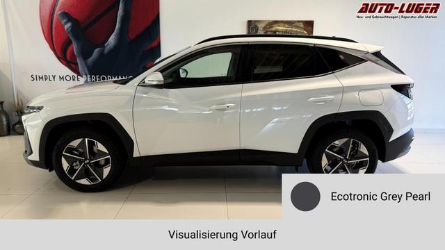 Hyundai TUCSON GO 1.6 T-GDI 48V 2WD DCT 117 kW (160 PS) Lenkradheizung, Sitzheizung, 2-Zonen-Klimaautomatik, Navigationssystem, Android Auto, Apple CarPlay, Induktive Ladestation, Radio, DAB, Smart-Key, Privacy Glass, Rückfahrkamera, 18 Zoll Leichtmetallfelgen, uvm. 