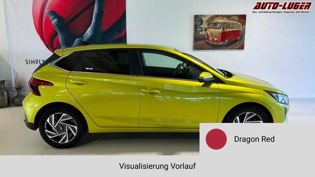 i20 Go Plus Dragon Red Vorlauf, Beispielbilder, ggf. teilweise mit Sonderausstattung