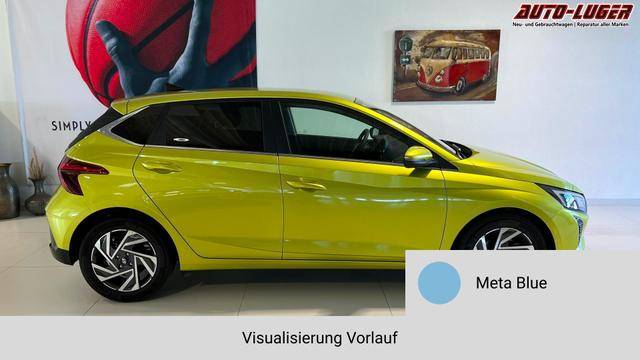 i20 Meta Blue Vorlauf, Beispielbilder, ggf. teilweise mit Sonderausstattung