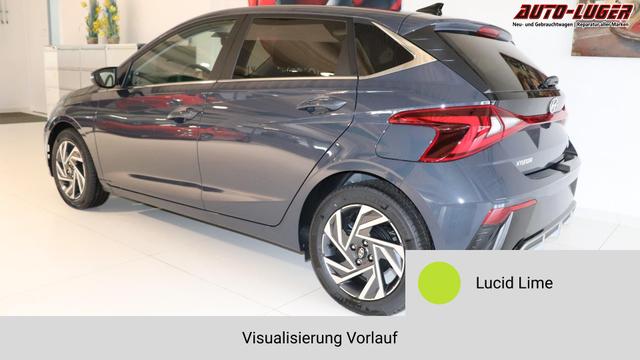 i20 GO Plus Lucid Lime Vorlauf, Beispielbilder, ggf. teilweise mit Sonderausstattung