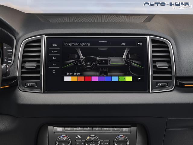 Skoda Karoq Extra Plus 2,0 TDI DSG 2ZoKlima Kamera 2x Einparkhilfe Alu Felgen 5J Garantie Sitzheizung Matrix el Heckklappe ACC 