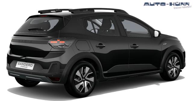 Dacia Sandero Stepway Expression 1.0 TCe 110, NEUES MODELL, 3J Garantie, Klimaanlage, Lederlenkrad, Parksensoren hinten, R&uuml;ckfahrkamera, Dachreling, Tempomat, Multimedia System 10" + Smartphone-Spiegelung, Regen-/Licht-Sensor, ZV mit Fernbedienung, Elektr. Fensterheber v/h, NSW, Armlehn 