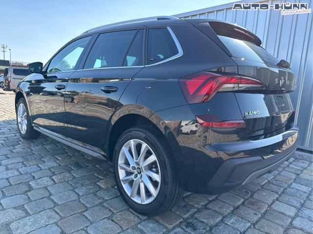 Skoda / Kamiq / Schwarz / / / 130 Jahre Premium Edition 1.5 TSI 150 PS DSG Anh&auml;ngerkupplung-AppleCarPlay-AndroidAuto-Winterpaket-Alcantara-DAB-Tempomat-Totwinkelassist-Kamera-SunSet-el.Heckklappe-17''Alu, Beispielbilder, ggf. teilweise mit Sonderausstattung