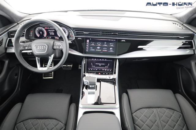 Audi Q8 50 TDI quattro qu S-LINE, Standheizung, HuD, Luft, Pano, B&O, 23-Zoll, AHK, Leder, AreaView, Optik schwarz 