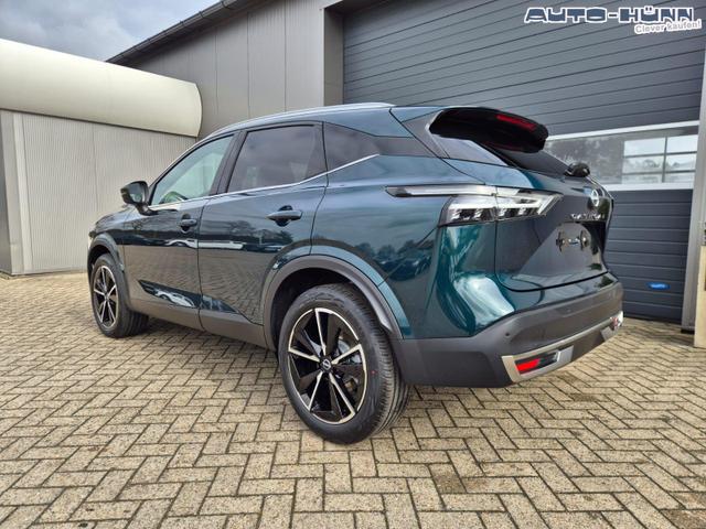 Nissan Qashqai 1.3 DIG-T MHEV 158 PS X-Tronic Tekna Voll-Leder Klimaautomatik PanoGlasdach Sitzheizung Lenkradheizung Navi Head-Up Display elektr. Heckklappe ACC PDC v+h 360&deg;Kamera DAB Bluetooth Touchscreen Apple CarPlay Android Auto 19"LM 