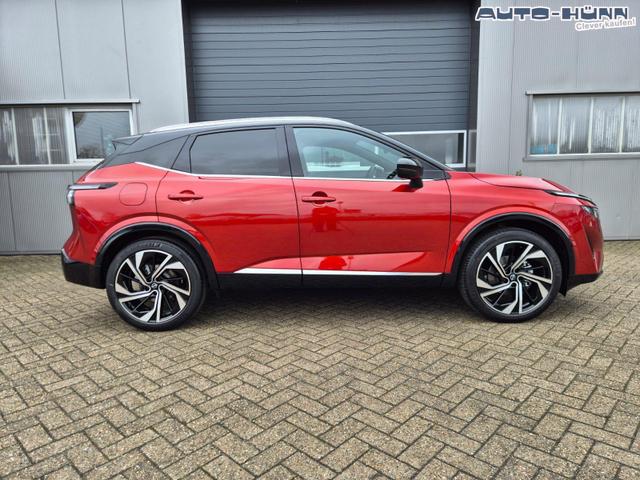 Nissan Qashqai 1.3 DIG-T MHEV 158 PS X-Tronic Tekna Premium Paket 20"LM Teil-Leder PanoGlasdach Klimaautomatik Sitzheizung Lenkradheizung Navi Head-Up Display elektr. Heckklappe ACC PDC v+h 360&deg;Kamera DAB Bluetooth Touchscreen Apple CarPlay Android Auto 