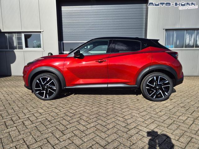 Nissan Juke 1.0 DIG-T 114PS N-Design Automatik Teil-Leder Klimaautomatik Sitzheizung Lenkradheizung PDC v+h R&uuml;ckf.Kamera Navi 19"LM Bluetooth Touchscreen Apple CarPlay Android Auto 