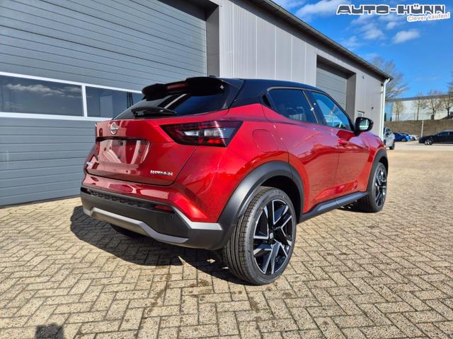 Nissan Juke 1.0 DIG-T 114PS N-Design Automatik Teil-Leder Klimaautomatik Sitzheizung Lenkradheizung PDC v+h R&uuml;ckf.Kamera Navi 19"LM Bluetooth Touchscreen Apple CarPlay Android Auto 