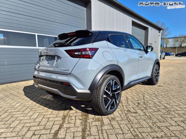 Nissan Juke 1.0 DIG-T 114PS N-Design Automatik Teil-Leder Klimaautomatik Sitzheizung Lenkradheizung PDC v+h R&uuml;ckf.Kamera Navi 19"LM Bluetooth Touchscreen Apple CarPlay Android Auto 