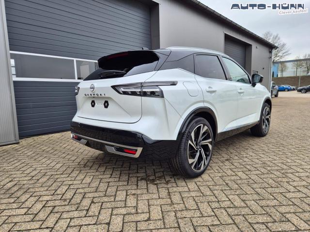 Nissan Qashqai 1.3 DIG-T MHEV 158 PS X-Tronic Tekna Premium Paket 20"LM Teil-Leder PanoGlasdach Klimaautomatik Sitzheizung Lenkradheizung Navi Head-Up Display elektr. Heckklappe ACC PDC v+h 360&deg;Kamera DAB Bluetooth Touchscreen Apple CarPlay Android Auto 