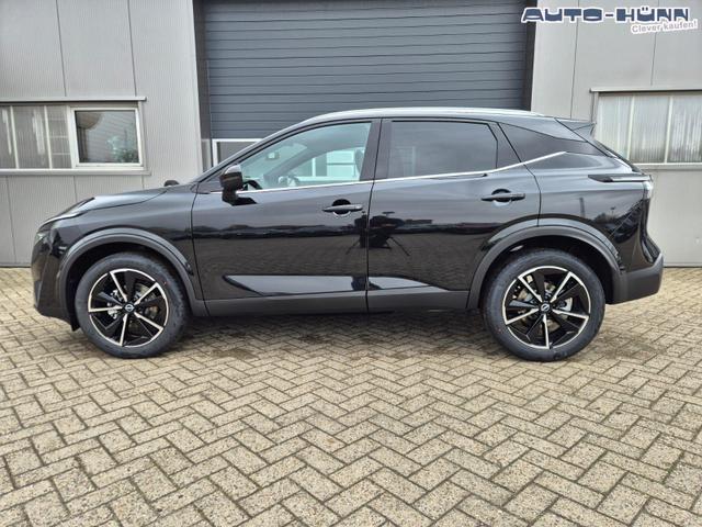 Nissan Qashqai 1.3 DIG-T MHEV 158 PS X-Tronic Tekna Voll-Leder Klimaautomatik PanoGlasdach Sitzheizung Lenkradheizung Navi Head-Up Display elektr. Heckklappe ACC PDC v+h 360&deg;Kamera DAB Bluetooth Touchscreen Apple CarPlay Android Auto 19"LM 