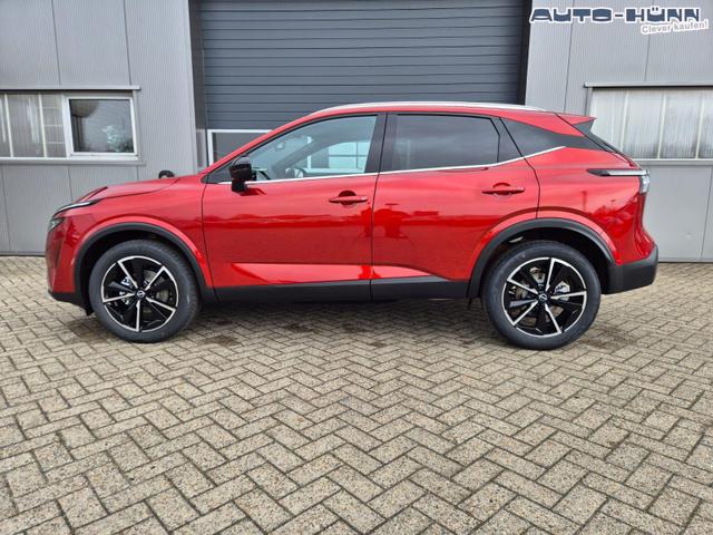 Nissan Qashqai 1.3 DIG-T MHEV 158 PS X-Tronic Tekna Voll-Leder Klimaautomatik PanoGlasdach Sitzheizung Lenkradheizung Navi Head-Up Display elektr. Heckklappe ACC PDC v+h 360&deg;Kamera DAB Bluetooth Touchscreen Apple CarPlay Android Auto 19"LM 