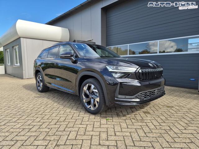 Skoda Kodiaq Sportline 1.5 TSI 204PS PHEV DSG schwenkb. AHK elektr. PanoDach HUD Alcantara PDC v+h 360&deg;Kamera CANTON Sound Klimaautomatik Sitzheizung Lenkradheizung Navi Apple CarPlay Android Auto 2xKeyless 19"LM vollelektr. Reichweite 116KM 