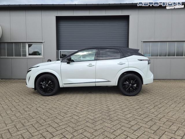 Nissan Qashqai 1.3 DIG-T MHEV 158 PS X-Tronic N-Design PanoDach Teil-Leder Klimaautomatik Sitzheizung Lenkradheizung Navi ACC PDC v+h 360&deg;Kamera DAB Bluetooth Touchscreen Apple CarPlay Android Auto 19"Zoll 