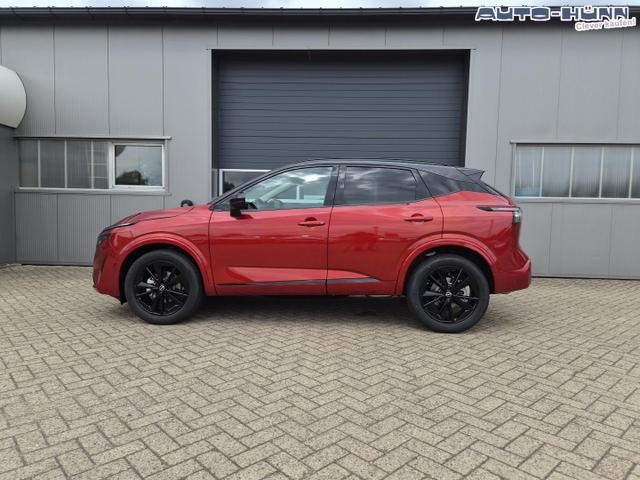 Nissan Qashqai 1.3 DIG-T MHEV 158 PS X-Tronic N-Design PanoDach Teil-Leder Klimaautomatik Sitzheizung Lenkradheizung Navi ACC PDC v+h 360&deg;Kamera DAB Bluetooth Touchscreen Apple CarPlay Android Auto 19"Zoll 