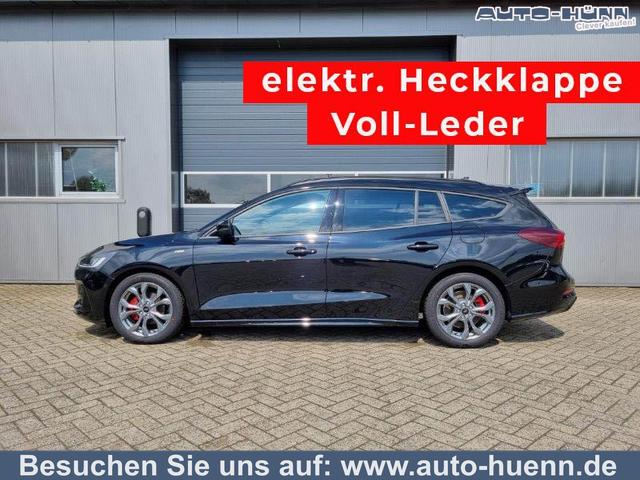 Ford Focus Turnier - 1.0 125PS ST-Line X Voll-Leder elektr. Heckklappe Winterpaket Rückf.Kamera ACC Klimaautomatik Sitzheizung Lenkradheizung Frontscheibe beheizb. Ford-Navi SYNC 4 B+O Sound DAB+ Bluetooth Apple Carplay Android Auto PDC v+h 2xKeyless 17-LM