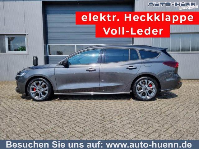 Ford Focus Turnier - 1.0 125PS ST-Line X Voll-Leder elektr. Heckklappe Winterpaket Rückf.Kamera ACC Klimaautomatik Sitzheizung Lenkradheizung Frontscheibe beheizb. Ford-Navi SYNC 4 B+O Sound DAB+ Bluetooth Apple Carplay Android Auto PDC v+h 2xKeyless 17-LM
