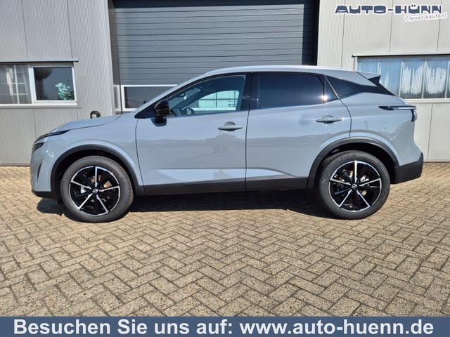Nissan Qashqai - 1.3 DIG-T MHEV 158 PS X-Tronic Tekna Voll-Leder Klimaautomatik PanoGlasdach Sitzheizung Lenkradheizung Navi Head-Up Display elektr. Heckklappe ACC PDC v+h 360&deg;Kamera DAB Bluetooth Touchscreen Apple CarPlay Android Auto 19"LM
