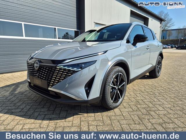 Nissan Qashqai - 1.3 DIG-T MHEV 158 PS X-Tronic Tekna Voll-Leder Klimaautomatik PanoGlasdach Sitzheizung Lenkradheizung Navi Head-Up Display elektr. Heckklappe ACC PDC v+h 360&deg;Kamera DAB Bluetooth Touchscreen Apple CarPlay Android Auto 19"LM