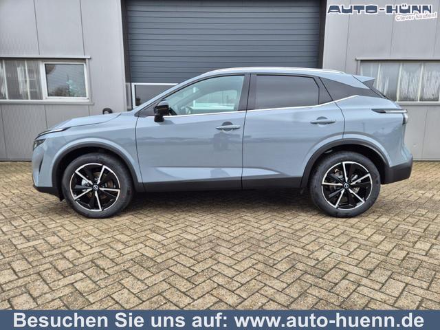 Nissan Qashqai - 1.3 DIG-T MHEV 158 PS X-Tronic Tekna Voll-Leder Klimaautomatik PanoGlasdach Sitzheizung Lenkradheizung Navi Head-Up Display elektr. Heckklappe ACC PDC v+h 360&deg;Kamera DAB Bluetooth Touchscreen Apple CarPlay Android Auto 19"LM