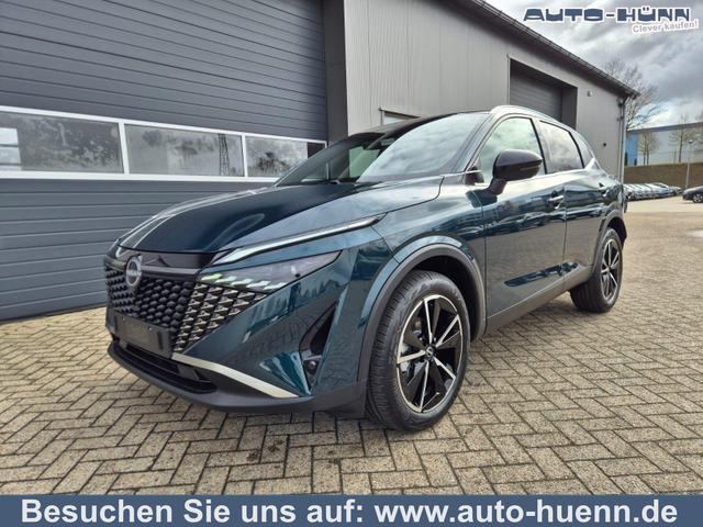 Nissan Qashqai - 1.3 DIG-T MHEV 158 PS X-Tronic Tekna Voll-Leder Klimaautomatik PanoGlasdach Sitzheizung Lenkradheizung Navi Head-Up Display elektr. Heckklappe ACC PDC v+h 360&deg;Kamera DAB Bluetooth Touchscreen Apple CarPlay Android Auto 19"LM