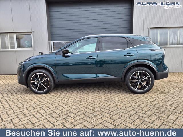 Nissan Qashqai - 1.3 DIG-T MHEV 158 PS X-Tronic Tekna Voll-Leder Klimaautomatik PanoGlasdach Sitzheizung Lenkradheizung Navi Head-Up Display elektr. Heckklappe ACC PDC v+h 360&deg;Kamera DAB Bluetooth Touchscreen Apple CarPlay Android Auto 19"LM