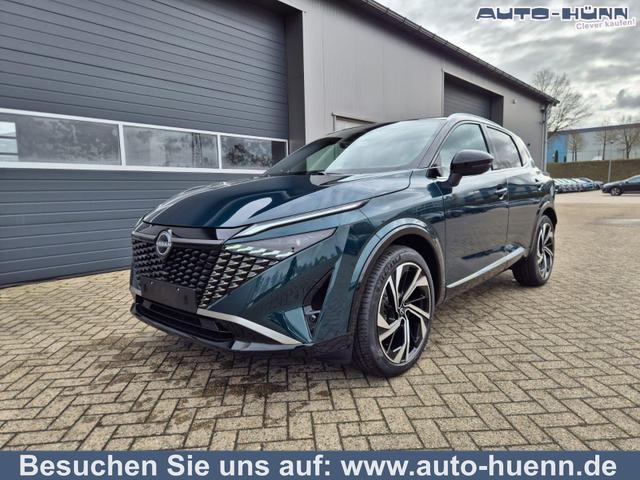 Nissan Qashqai - 1.3 DIG-T MHEV 158 PS X-Tronic Tekna Premium Paket 20"LM Teil-Leder PanoGlasdach Klimaautomatik Sitzheizung Lenkradheizung Navi Head-Up Display elektr. Heckklappe ACC PDC v+h 360&deg;Kamera DAB Bluetooth Touchscreen Apple CarPlay Android Auto