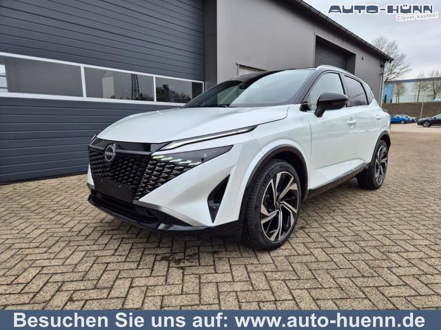 Nissan Qashqai - 1.3 DIG-T MHEV 158 PS X-Tronic Tekna Premium Paket 20"LM Teil-Leder PanoGlasdach Klimaautomatik Sitzheizung Lenkradheizung Navi Head-Up Display elektr. Heckklappe ACC PDC v+h 360&deg;Kamera DAB Bluetooth Touchscreen Apple CarPlay Android Auto