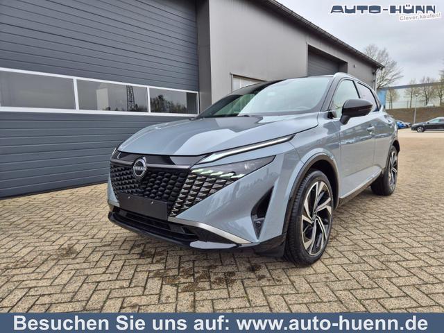 Nissan Qashqai - 1.3 DIG-T MHEV 158 PS X-Tronic Tekna Premium Paket 20"LM Teil-Leder PanoGlasdach Klimaautomatik Sitzheizung Lenkradheizung Navi Head-Up Display elektr. Heckklappe ACC PDC v+h 360&deg;Kamera DAB Bluetooth Touchscreen Apple CarPlay Android Auto