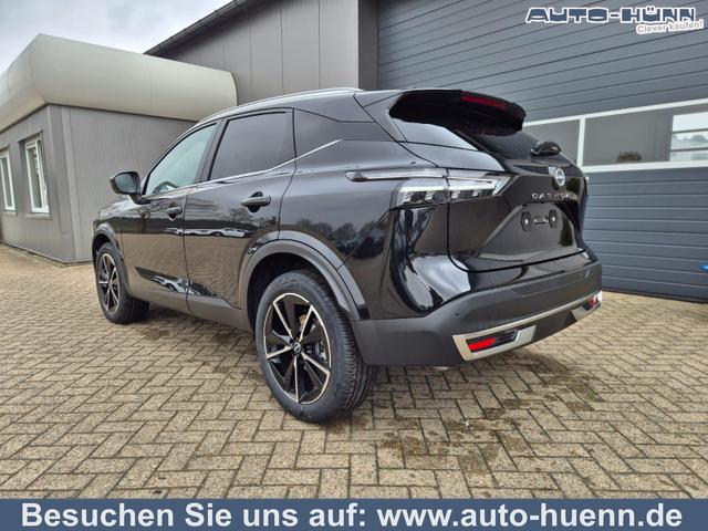 Nissan Qashqai - 1.3 DIG-T MHEV 158 PS X-Tronic Tekna Voll-Leder Klimaautomatik PanoGlasdach Sitzheizung Lenkradheizung Navi Head-Up Display elektr. Heckklappe ACC PDC v+h 360&deg;Kamera DAB Bluetooth Touchscreen Apple CarPlay Android Auto 19"LM