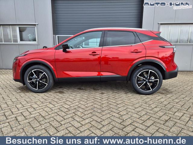 Nissan Qashqai - 1.3 DIG-T MHEV 158 PS X-Tronic Tekna Voll-Leder Klimaautomatik PanoGlasdach Sitzheizung Lenkradheizung Navi Head-Up Display elektr. Heckklappe ACC PDC v+h 360&deg;Kamera DAB Bluetooth Touchscreen Apple CarPlay Android Auto 19"LM