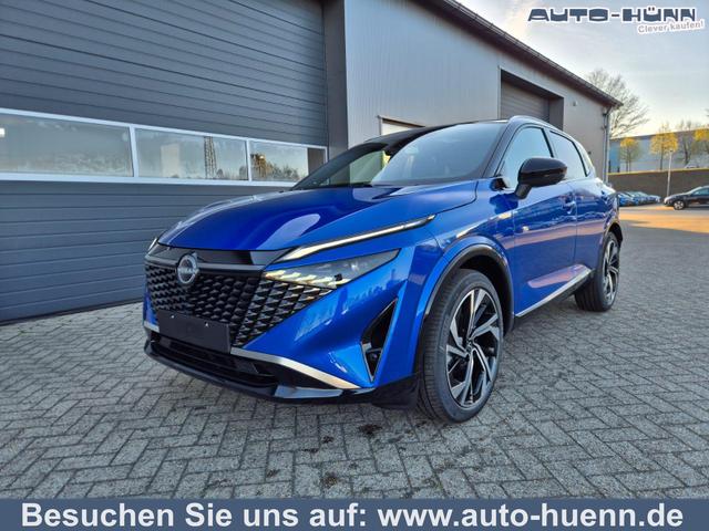 Nissan Qashqai - 1.3 DIG-T MHEV 158 PS X-Tronic Tekna Premium Paket 20"LM Teil-Leder PanoGlasdach Klimaautomatik Sitzheizung Lenkradheizung Navi Head-Up Display elektr. Heckklappe ACC PDC v+h 360&deg;Kamera DAB Bluetooth Touchscreen Apple CarPlay Android Auto