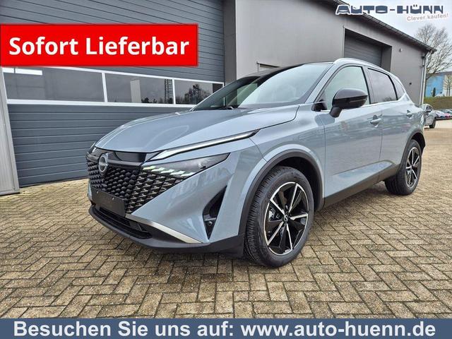 Nissan Qashqai - 1.3 DIG-T MHEV 158 PS X-Tronic Tekna Voll-Leder Klimaautomatik PanoGlasdach Sitzheizung Lenkradheizung Navi Head-Up Display elektr. Heckklappe ACC PDC v+h 360&deg;Kamera DAB Bluetooth Touchscreen Apple CarPlay Android Auto 19"LM