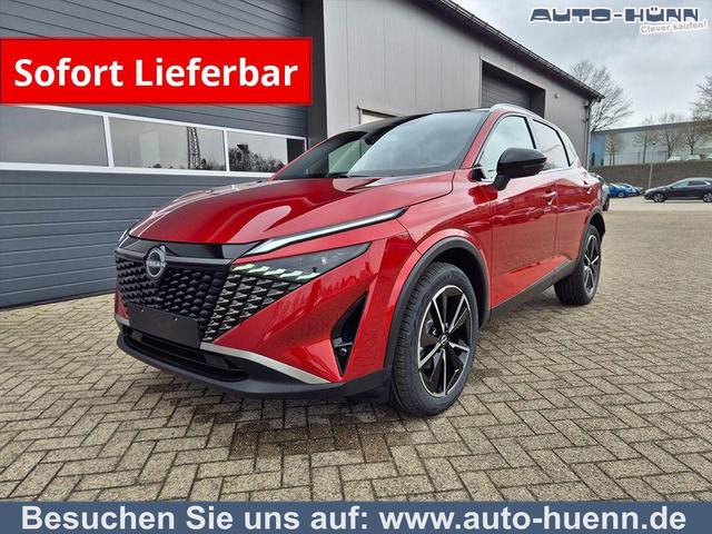 Nissan Qashqai - 1.3 DIG-T MHEV 158 PS X-Tronic Tekna Voll-Leder Klimaautomatik PanoGlasdach Sitzheizung Lenkradheizung Navi Head-Up Display elektr. Heckklappe ACC PDC v+h 360&deg;Kamera DAB Bluetooth Touchscreen Apple CarPlay Android Auto 19"LM