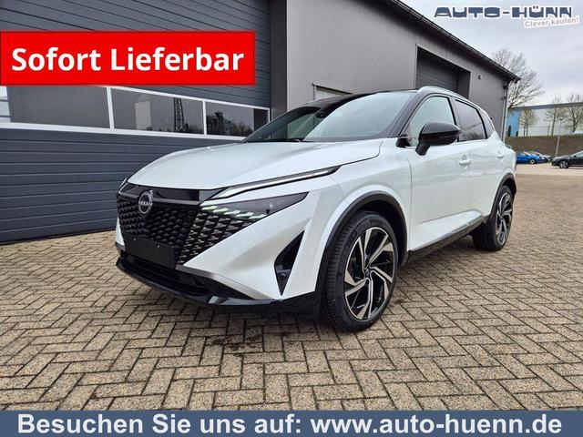 Nissan Qashqai - 1.3 DIG-T MHEV 158 PS X-Tronic Tekna Premium Paket 20"LM Teil-Leder PanoGlasdach Klimaautomatik Sitzheizung Lenkradheizung Navi Head-Up Display elektr. Heckklappe ACC PDC v+h 360&deg;Kamera DAB Bluetooth Touchscreen Apple CarPlay Android Auto