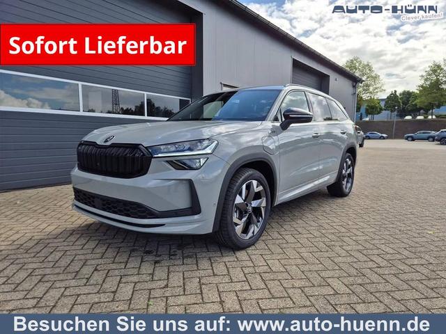 Skoda Kodiaq - Sportline 1.5 TSI 204PS PHEV DSG schwenkb. AHK elektr. PanoDach HUD Alcantara PDC v+h 360&deg;Kamera CANTON Sound Klimaautomatik Sitzheizung Lenkradheizung Navi Apple CarPlay Android Auto 2xKeyless 19"LM vollelektr. Reichweite 116KM