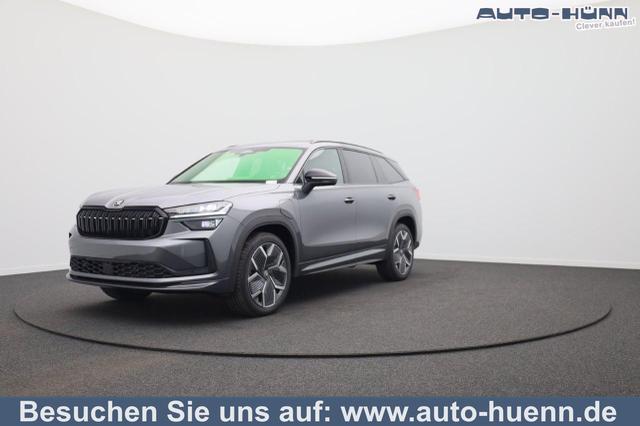 Skoda Kodiaq - Sportline 1.5 TSI 204PS PHEV DSG Sitzheizung v+h Frontscheibe beheizb. 20"LM schwenkb. AHK elektr. PanoDach Alcantara PDC R&uuml;ckf.Kamera Klimaautomatik Lenkradheizung Navi Apple CarPlay Android Auto 2xKeyless vollelektr. Reichweite 116KM