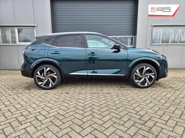 Nissan Qashqai 1.3 DIG-T MHEV 158 PS X-Tronic Tekna Premium Paket 20"LM Teil-Leder PanoGlasdach Klimaautomatik Sitzheizung Lenkradheizung Navi Head-Up Display elektr. Heckklappe ACC PDC v+h 360&deg;Kamera DAB Bluetooth Touchscreen Apple CarPlay Android Auto 
