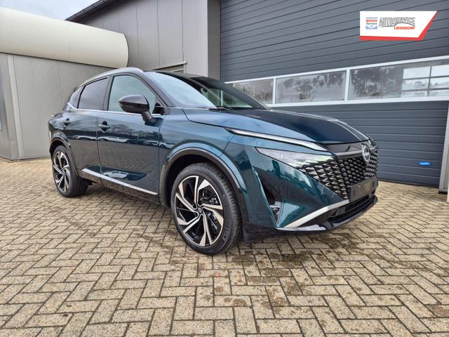 Nissan Qashqai 1.3 DIG-T MHEV 158 PS X-Tronic Tekna Premium Paket 20"LM Teil-Leder PanoGlasdach Klimaautomatik Sitzheizung Lenkradheizung Navi Head-Up Display elektr. Heckklappe ACC PDC v+h 360&deg;Kamera DAB Bluetooth Touchscreen Apple CarPlay Android Auto 