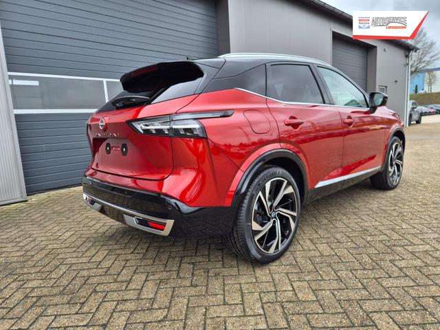 Nissan Qashqai 1.3 DIG-T MHEV 158 PS X-Tronic Tekna Premium Paket 20"LM Teil-Leder PanoGlasdach Klimaautomatik Sitzheizung Lenkradheizung Navi Head-Up Display elektr. Heckklappe ACC PDC v+h 360&deg;Kamera DAB Bluetooth Touchscreen Apple CarPlay Android Auto 