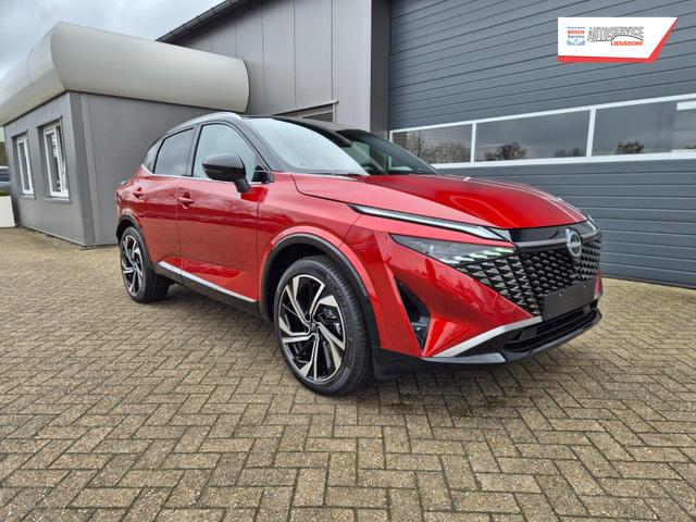 Nissan Qashqai 1.3 DIG-T MHEV 158 PS X-Tronic Tekna Premium Paket 20"LM Teil-Leder PanoGlasdach Klimaautomatik Sitzheizung Lenkradheizung Navi Head-Up Display elektr. Heckklappe ACC PDC v+h 360&deg;Kamera DAB Bluetooth Touchscreen Apple CarPlay Android Auto 