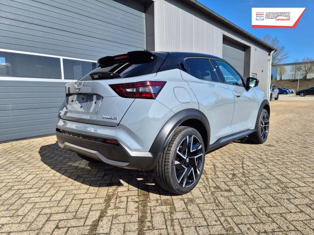 Nissan Juke 1.0 DIG-T 114PS N-Design Automatik Teil-Leder Klimaautomatik Sitzheizung Lenkradheizung PDC v+h R&uuml;ckf.Kamera Navi 19"LM Bluetooth Touchscreen Apple CarPlay Android Auto 