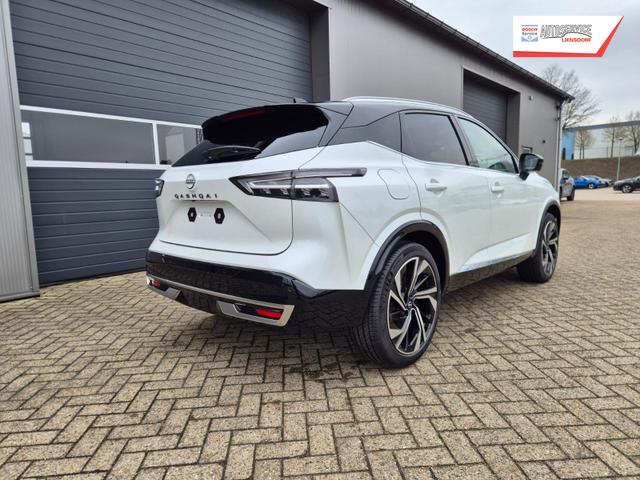 Nissan Qashqai 1.3 DIG-T MHEV 158 PS X-Tronic Tekna Premium Paket 20"LM Teil-Leder PanoGlasdach Klimaautomatik Sitzheizung Lenkradheizung Navi Head-Up Display elektr. Heckklappe ACC PDC v+h 360&deg;Kamera DAB Bluetooth Touchscreen Apple CarPlay Android Auto 